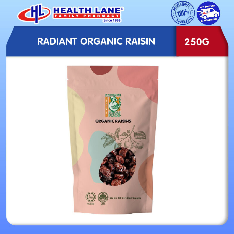 RADIANT ORGANIC RAISIN 250G